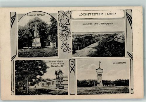 Lockstedter Lager Denkmal Baracken u. Übumgsplatz Kommandantur Kantine u. Baracke 47 Wasserturm