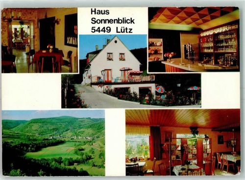 Lütz Gasthaus Haus Sonnenblick Gastraum Theke Gartenterrasse