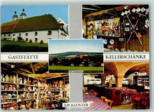 Waldsassen Gasthaus Kellerschänke Innenansicht Andenkenverkauf Wachs Keramik Tenne