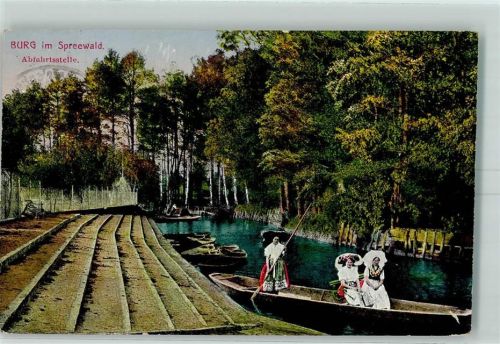 Burg Abfahrtsstelle im Spreewald Boot