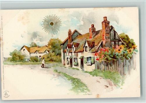 1898 Sonnenschein Postkarte Serie VI - Dorfidylle