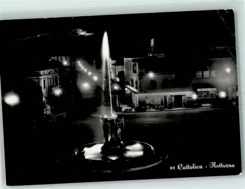 Cattolica Nacht Beleuchtung Foto-AK