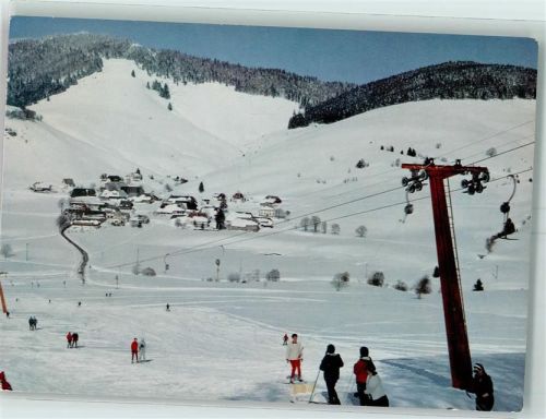 Bernau Schlepplift Winter Skifahrer