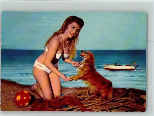 Ingrid Olsen im Bikini AK Filmschauspieler
