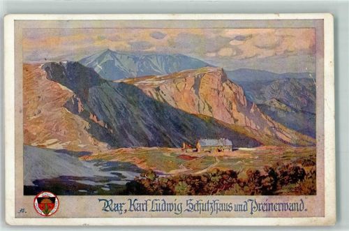 Kapellen Karl Ludwig Schutzhaus und Preinerwand Deutscher Schulverein Karte Nr 523 sign. 523
