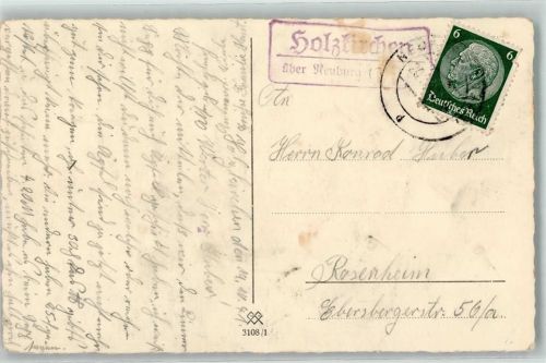 Holzkirchen Landpoststempel über Neuburg