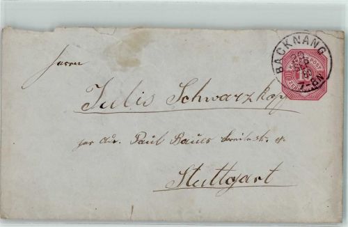Backnang 1880 Ganzsache Brief