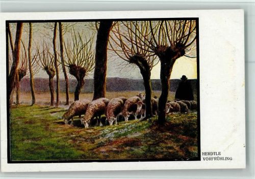 Herdtle - Vorfrühling AK Gute Erhaltung Teubner