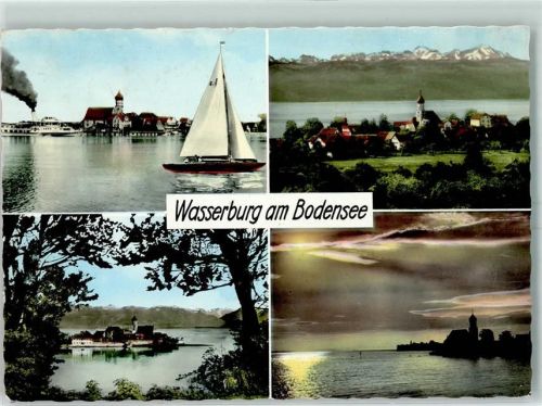 Wasserburg Ausflugsschiff Segelboot