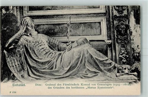 Eichstätt 1593 - 1612 Dom Grabmal des Fürstbischofs Konrad von Gemmingen des Gründers des berühmten Hortus Eystettensis