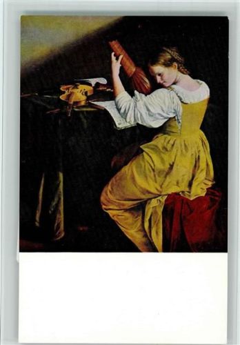 The Lute Player by Gentileschi - Gemälde