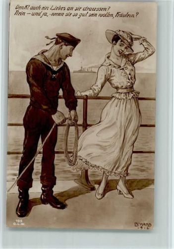 1916 sign B. Hard - Liebes Fräulein, gute Erhaltung