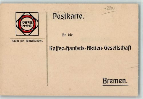 Bestellkarte für Kaffee Hag Kaffee