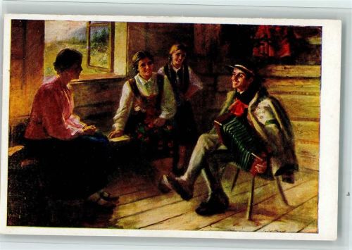 Musik in der Bauernstube, fröhliche Frauen , gute Erhaltung AK