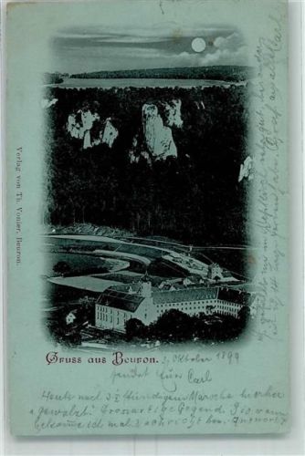 Beuron 1899 Benediktiner-Erzabtei Postkarte