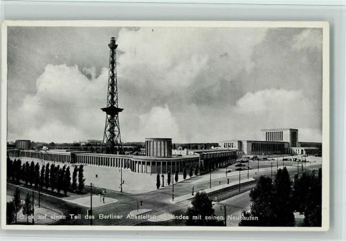 Charlottenburg 1939 Funkturm und Hallen AK Gute Erhaltung