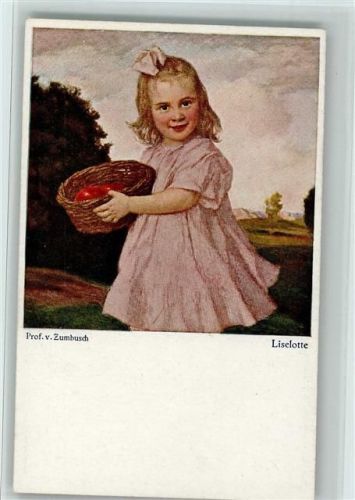 Liselotte mit Äpfel AK Gute Erhaltung Zumbusch, L. von