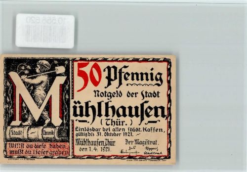 Mühlhausen Notgeld, Archivblatt Nr. 4 Bachs eigenhändiges Gesuch 1708