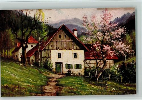 Nr. 1405 von W. Hoy - Bauernhof in Hessen AK
