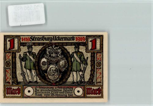 Strasburg Notgeld, Künstler sign Schiestl