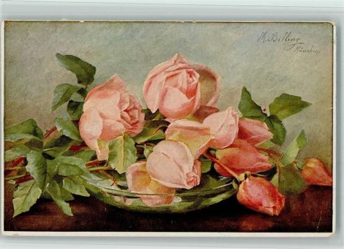 Stilleben - Rosen in einer Schale AK