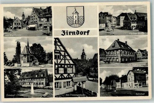 Zirndorf Marktplatz Fürther Straße Pfarrkirche St. Josef Zirndorf Pressleinshaus Bahnhof Rathausplatz