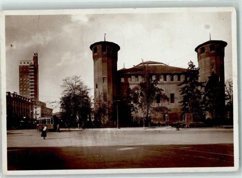 Torino Palazzo Madama e la Torre Littoria Straßenbahn