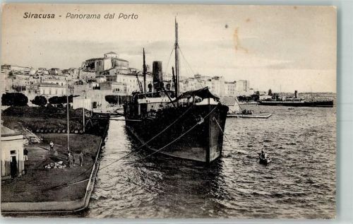 Siracusa Panorama dal Porto Frachter