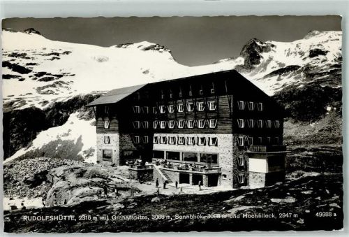 Rudolfshütte Granatspitze Sonnblick Hochfilleck Terrasse Hüttenstempel