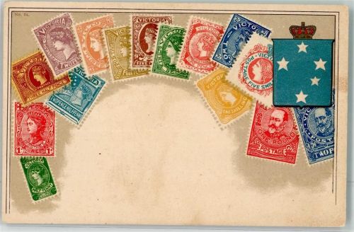 Briefmarkencollage Motiv Großbritannien Prägedruck