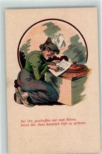 Frau Gift spritzen Plumpsklo