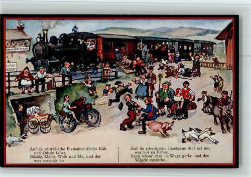 1930 Schwäb. Eisenbahn - Schwerdtfeger Serie 245 Bild 2 AK Gute Erhaltung