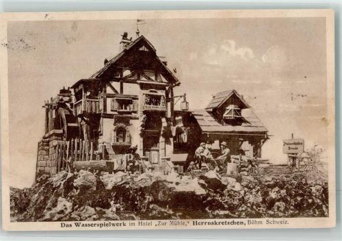 Hrensko das Wasserspielwerk im Hotel zur Mühle