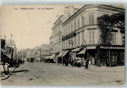 78000 Versailles - la Rue Duplessis Straßenbahn Oldtimer