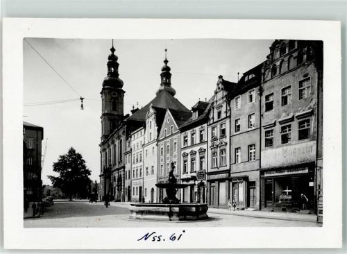 Neisse Tritonbrunnen mit Kreuzkirche