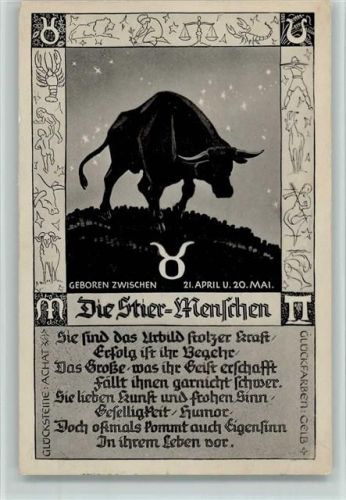1939 Die Stier Menschen, gute Erhaltung AK