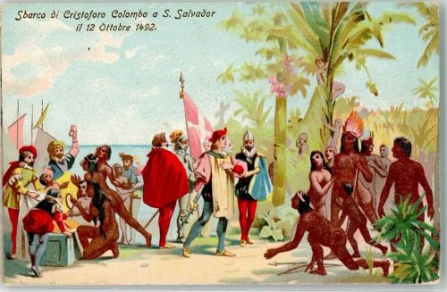 1906 Ankunft Christopher Columbus in S.Salvador 1492