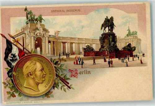 Berlin Mitte 1899 National Denkmal , Kaiser Wilhelm I , Denkmal , Münze