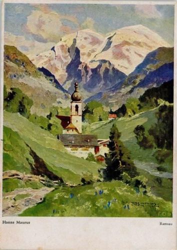 Ramsau Teilansicht sign. Hanns Maurus