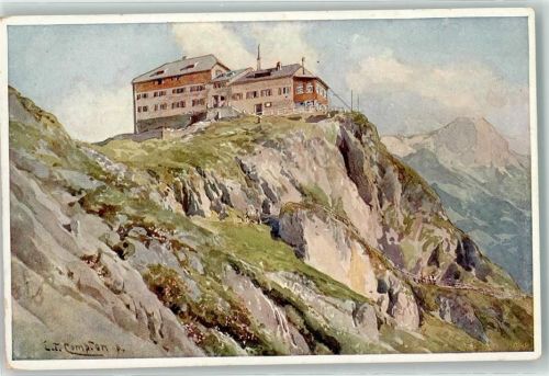Ramsau Watzmannhaus Berghütte Alpiner Kunstverlag Eugen Richter Nr. 25