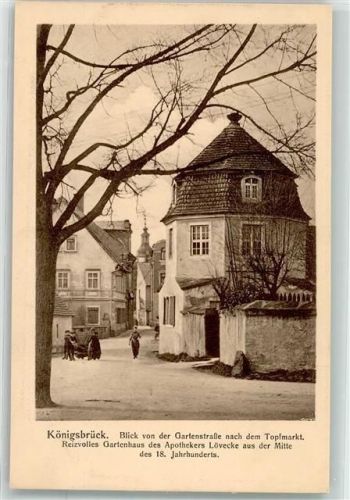 01936 O8293 Königsbrück - Blick von der Gartenstraße zum Topfmarkt