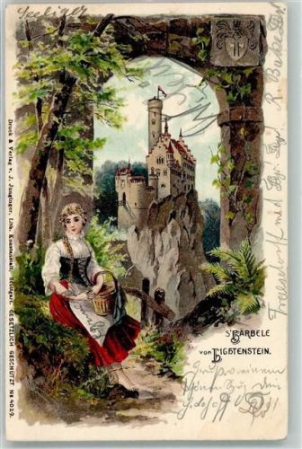Lichtenstein 1905 Tracht S´Bärbele von Lichtenstein Burg
