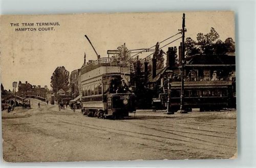 Bournemouth 1907 Straßenbahn Hampton Court Ort lt. Stempel