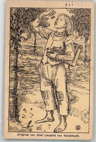 Hamburg 1911 sign. Graf Leopold von Kalckreuth Kinderhilfstag 1911