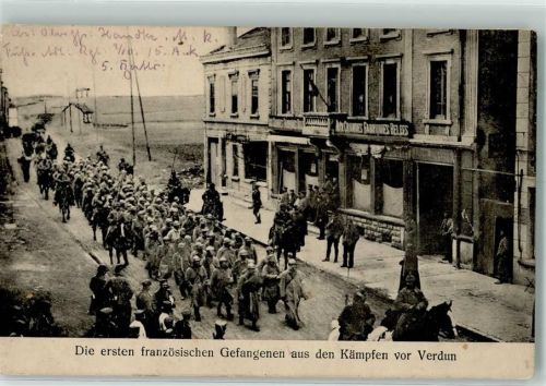 Verdun 1915 Französische Gefangene Feldpost WK I