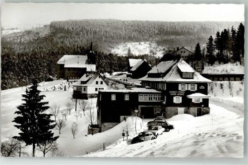 Hundsbach Winter Gasthaus Pension Zur schönen Aussicht Th. bauknecht