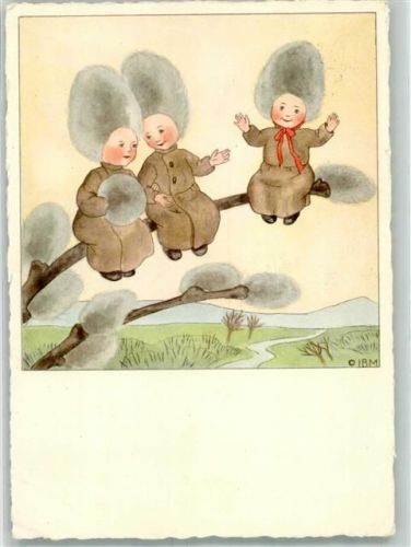Ostern vermenschlicht verm Nr. 4821 Verlag Josef Müller Bohatta-Morpurgo, I. 1954 Gebrauchsspuren