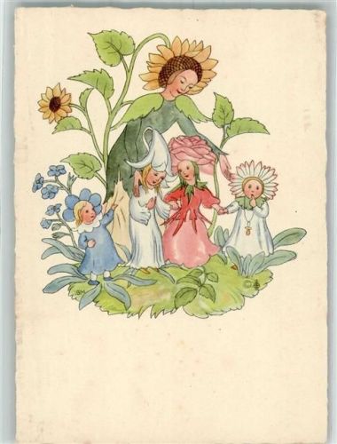 1944 Blumen vermenschlicht Verlag Josef Müller 5300