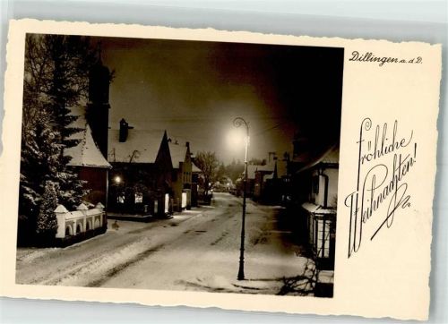 Dillingen Winter Nachtaufnahme