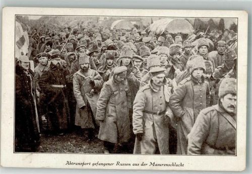 1916 Abtransport gefangener Russen a.d. Masurenschlacht K.D. Feldpotexp. d. Landw. Div. Bredow